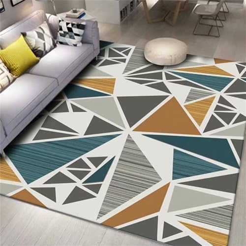 DJHWWD Kinderteppich Junge Grauer, Maschinenwaschbarer Jungenzimmer-Teppich Mit Modernem...