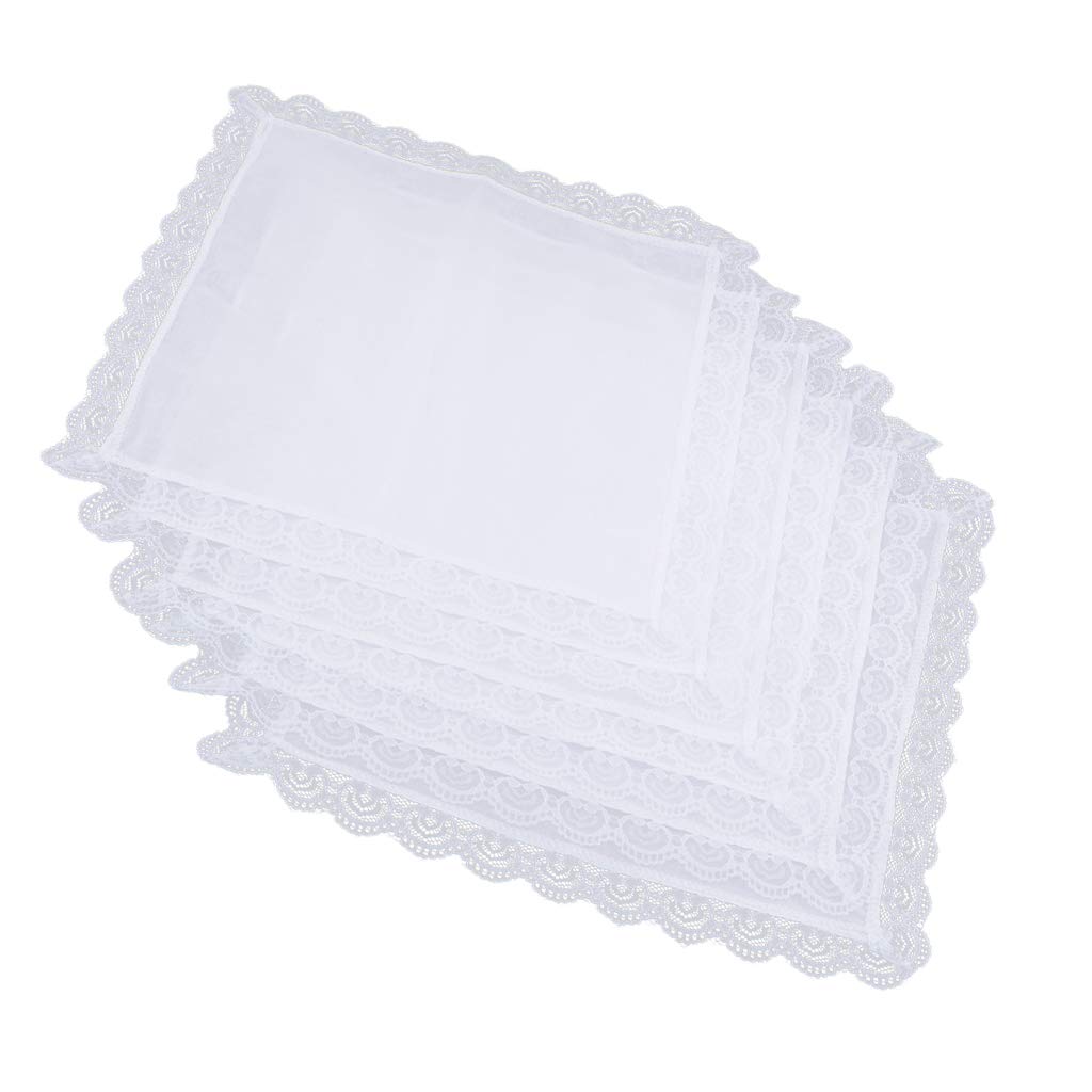 100% Cotton White Handkerchiefs Hanky Pocket Square for Men Women 26x27cm-image-46