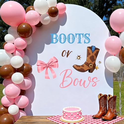 Sticker de pared Boots Or Bows para fiesta de revelación de género miniatura 1