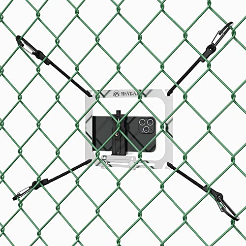 Image of Cell Phone Fence Mount for iPhone, Mevo Start, Phones, GoPro and Other Action Cameras, to a Chain Link Fence for Recording Baseball,Softball and Tennis Games