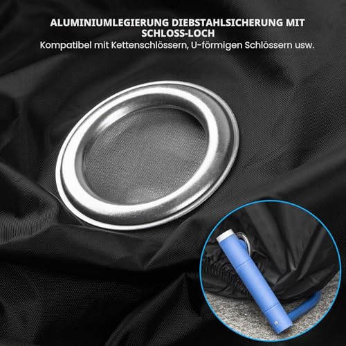 Favoto Fahrradabdeckung Fahrrad Abdeckplane Wasserdicht für 2-3 Fahrräder 210T Oxford-Gewebe Fahrradgarage Fahrrad Plane Schutzhülle… – Ansicht 3