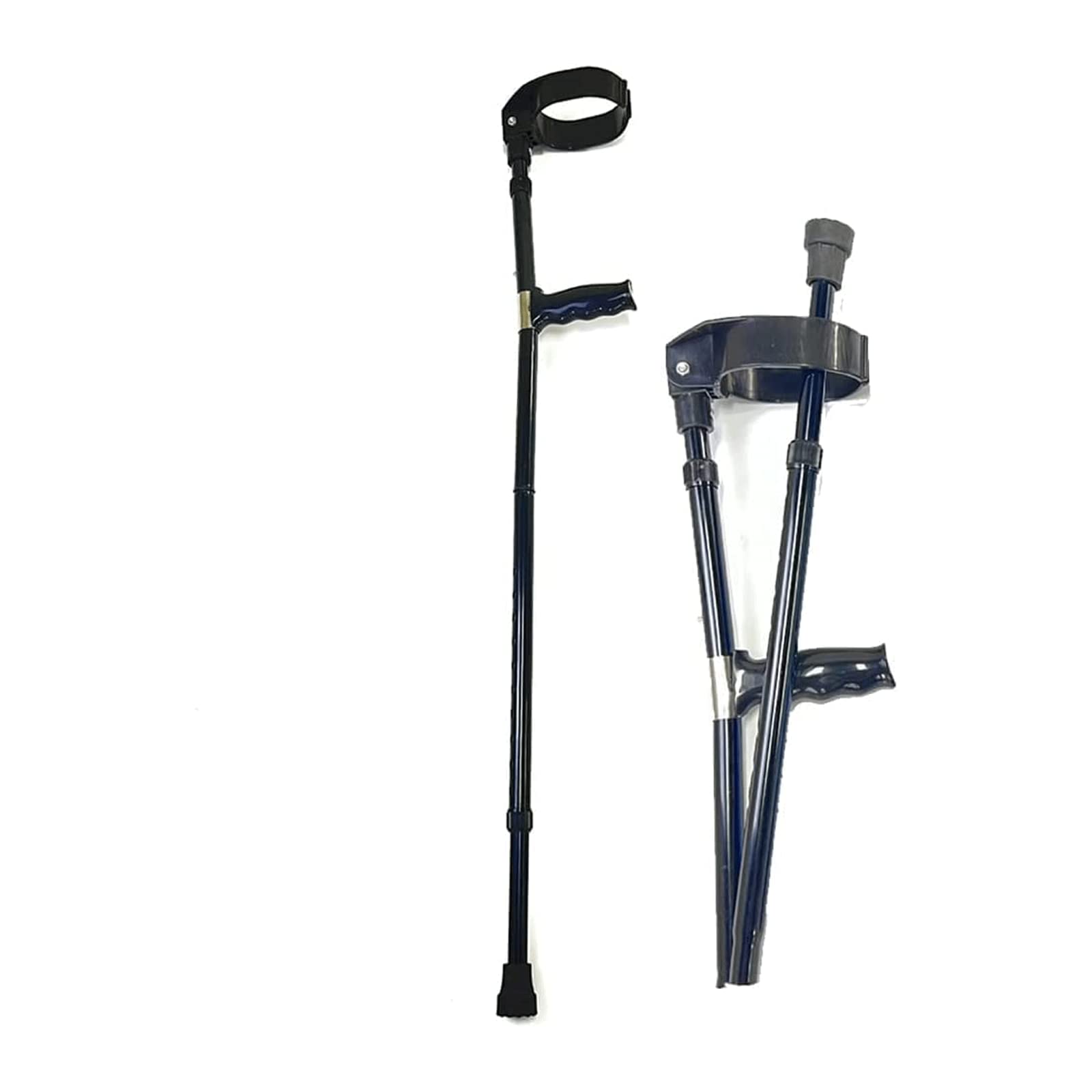 PAASHE Muletas de Aluminio Bastones de antebrazo Bastones telescópicos Ajustables en Altura Bastón de Caminar Unisex para Entrenamiento de rehabilitación