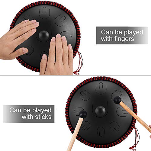Steel Tongue Drum 14 Inch 9 s D Key con Accesorios miniatura 3