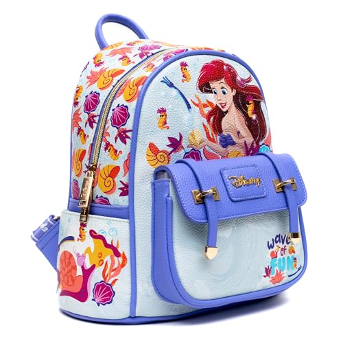 Wondapop The Little Mermaid - Ariel 11" Vegan Leather Fashion Mini Backpack2