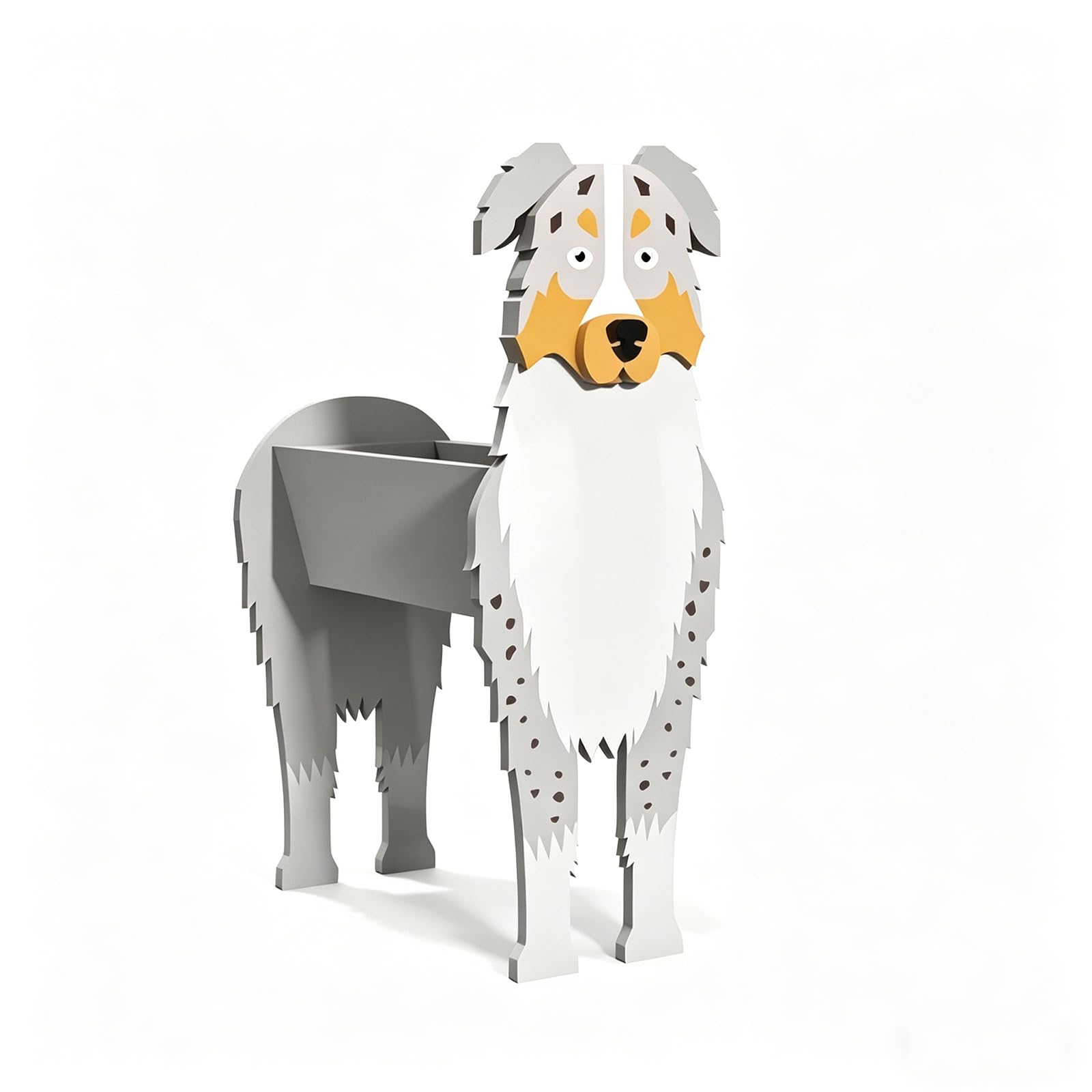 Laamiasm Storage Tray Dog Planter for Australian Shepherd,Cute Container for Plants, Keys, Jewelry,Use on Balcony, Office Desk, Garden, Patio, Entryway