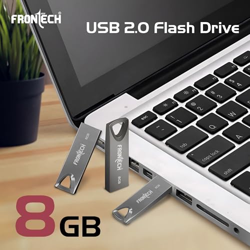 Image of Frontech 8 GB USB 2.0 Flash Drive | 480 Mbps | High Speed | Wide Compatibility | Slim & Portable |3 Years Limited Warranty (PND-0001)