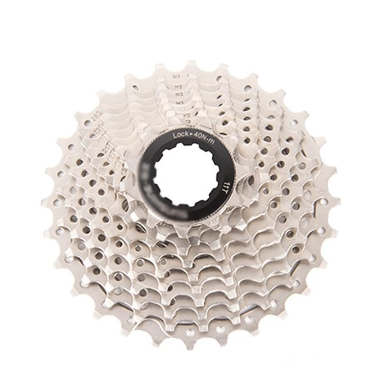 YUTZRIQP Cassette 10 Velocidades 11–25/28/32/36/40/42/46/50T MTB Bicicleta de Montaña Bicicleta Cassette Piñón Rueda Libre(Silver 10S 11-28T)