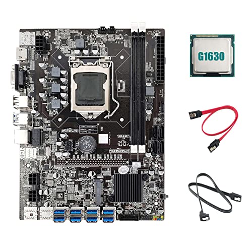 B75 ETH Mining Carte MèRe 8XPCIE Adaptateur USB + G1630 CPU + 2 Câble XSATA LGA1155 MSATA B75 Carte MèRe USB