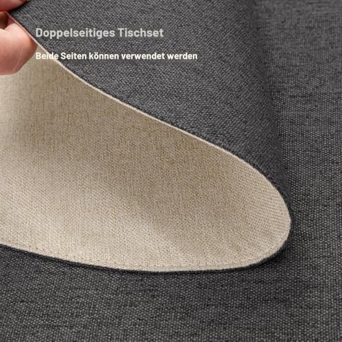 Banchif Tischsets abwaschbar doppelseitig Platzset Platzdecken abwaschbar – Ansicht 2