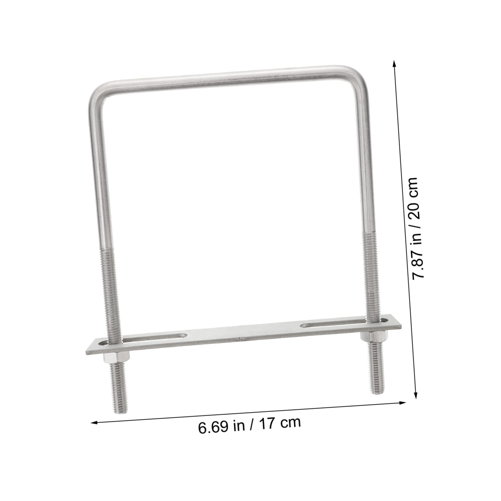 STOBAZA 2Pcs Stainless Steel U Bolt Right Angle U Tube Clamps for Automotive and Plumbing Applications High Hardness Stable Performance No Drilling Required