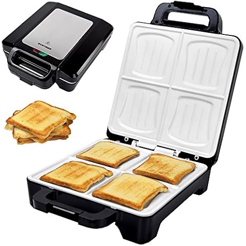 Sandwichera Syntrox Germany 1600W XLC con revestimiento de cerámica para 4 sandwiches Cover