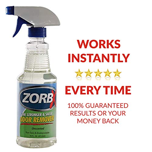 ZORBX Unscented Multipurpose Odor Remover –Safe for All, Even Children, No Harsh Chemicals, Perfumes or Fragrances, Stronger and Safer Odor Remover Works Instantly (16oz)