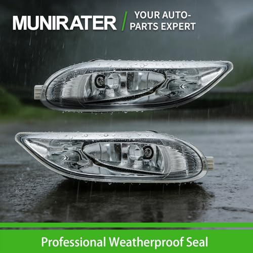 Image of munirater Left Right Side Fog Light Kit Replacement for Corolla 2005-2008 | Replacement for Camry 2002-2004, Replacement for Solara 2002-2003, With wiring & switch, Long-Lasting, Direct Replacement