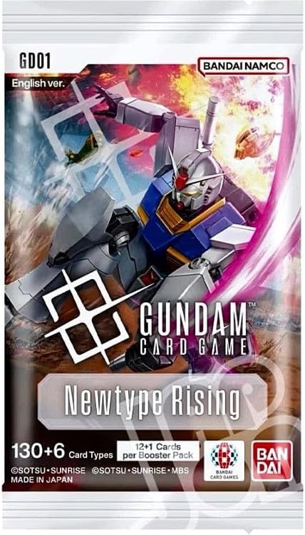 BANDAI Gundam Card Game Booster Pack - Newtype Rising (GD01) - 12 Cards