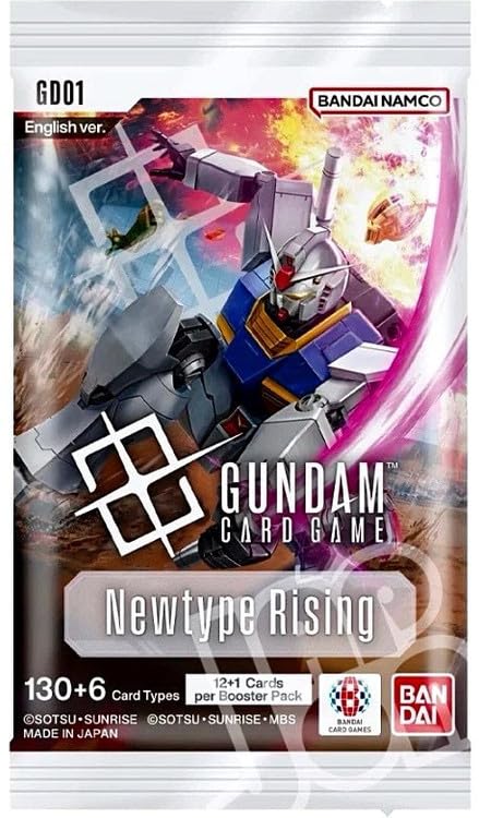 BANDAI Gundam Card Game Booster Pack - Newtype Rising (GD01) - 12 Cards