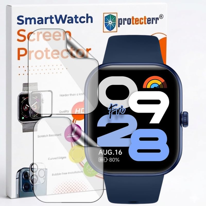 Image of 2-Pack Screen Protector for Redmi Watch Move 1.85 inch Smartwatch - Flexible TPU Screen Guard, HD Clear, Anti Scratch, Bubble Free, Full Coverage Film - Not Tempered Glass