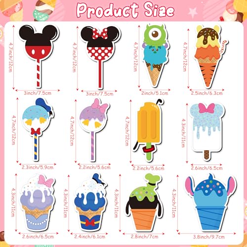 Imanes decorativos con diseño de helado, pack 12 unidades miniatura 2