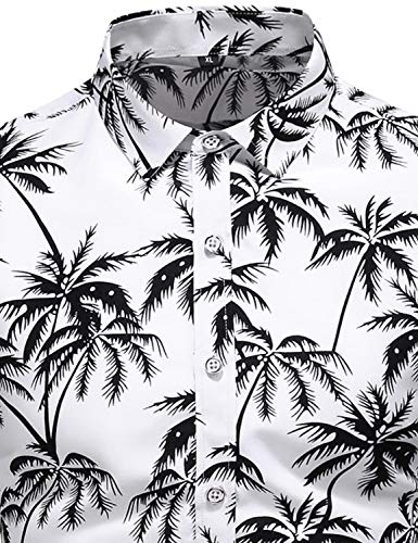 Men's Printed Beach Hawaiian Button-Down Slim fit Dress Shirt4
