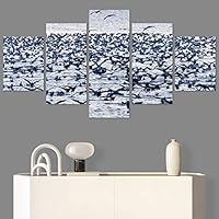 SIGNWIN 5 Panel Canvas Wall Art Birds Butterfly Closeup Colorful Contemporary Home Office Modern Art Multicolor Photography for Home Decorations Ready to Hang - 60