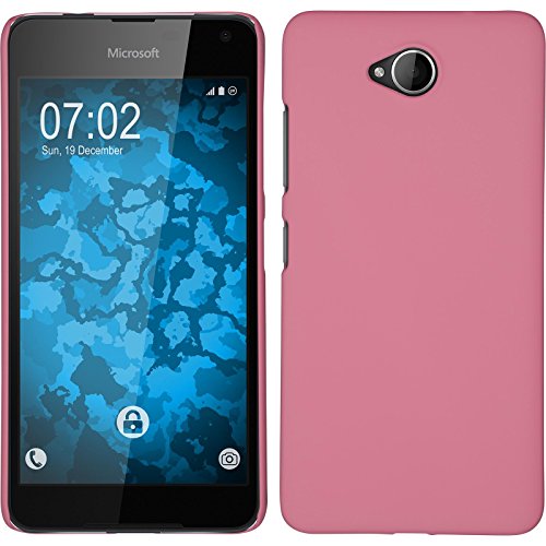PhoneNatic Custodia Rigida Compatibile con Microsoft Lumia 650 - gommata Rosa - Cover Cover
