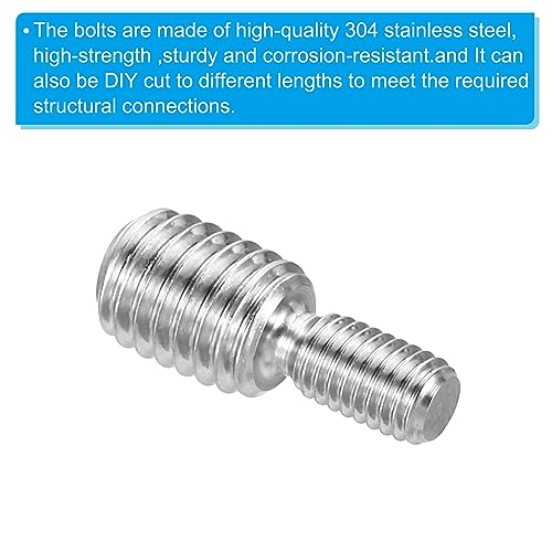 PATIKIL M5x10mm to M8x10mm Double End Threaded Stud Screw Bolt - Image 4
