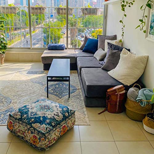 Mandala Life ART Bohemian Yoga Dekor Boden Kissenbezug - 60x20 cm - Quadratisch Meditation Kissenbezug - Bedruckter… – Bild 6