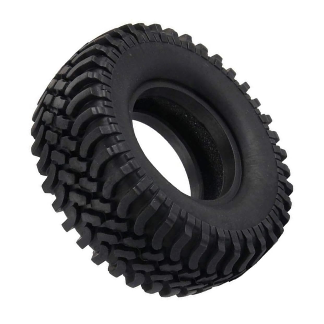 SUPVOX 100MM Solid Rubber Car Tires for 1/10 Crawler Models Black RC Tyres for-Road Vehicles Sturdy and Realistic Design for Hobbyists and Collectors