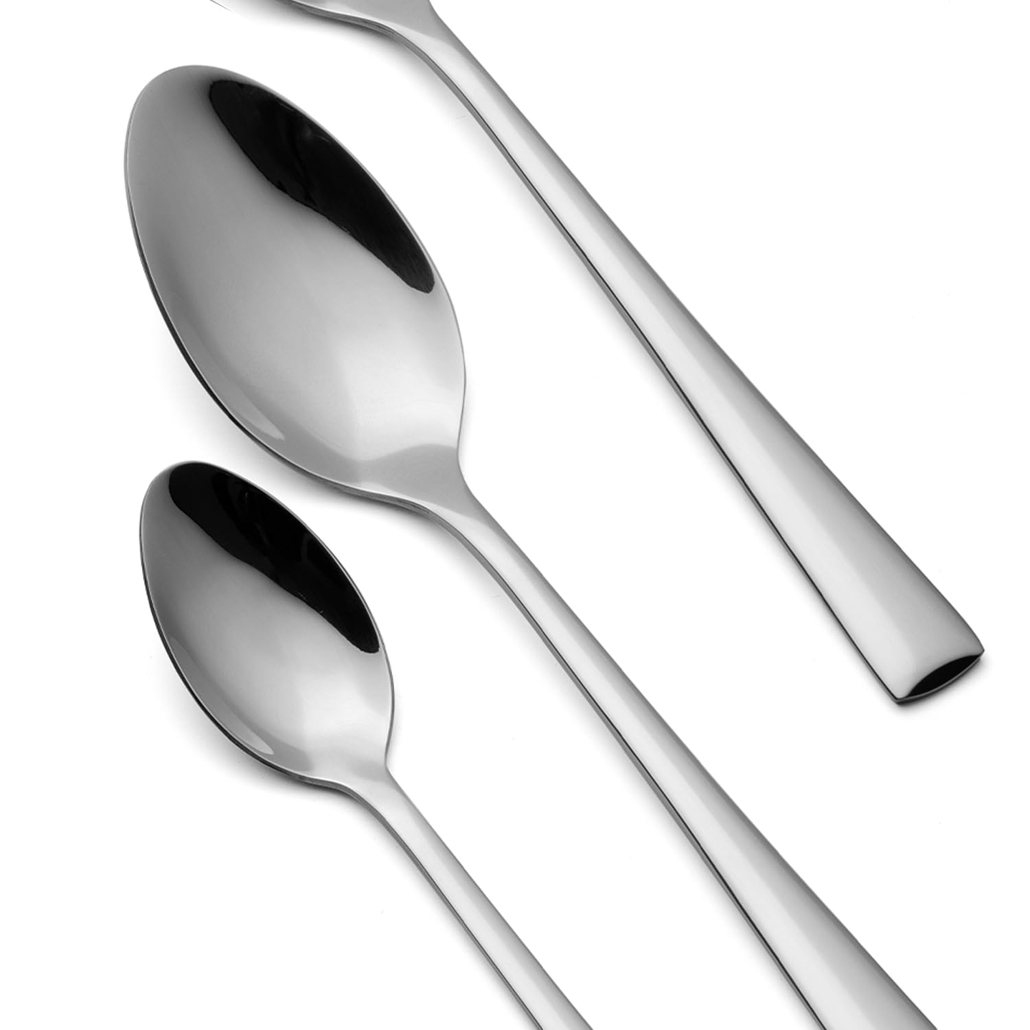 FLORINA Juego de Cubiertos de Acero Inoxidable I 24 Piezas para 6 Personas I Cubertería PIANO I Set de Cubiertos - Tenedor, Cuchillo, Cuchara de Mesa, Cucharilla de Té I Apto para Lavavajillas