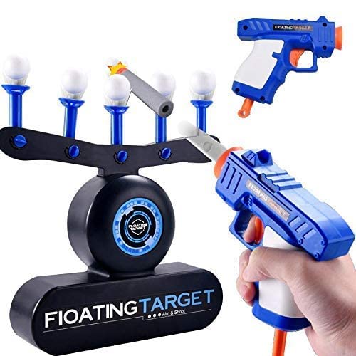 Nickspool® Floating Target Shooting Game -for Kids with 1 Shooting Toy Gun, 10 Foam Based Soft Balls and 5 Foam Based Soft Bullets (Assorted Color Dispatch) (Latest 2023)