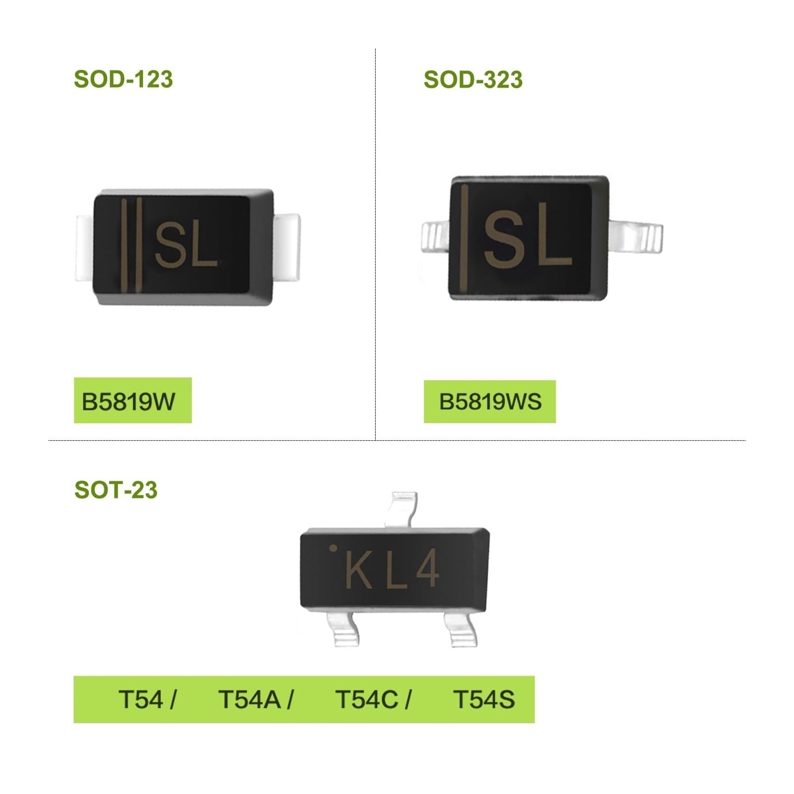 Amazon.com: SaNzia 10 Pcs B5819W B5819WS T54 T54A T54C T54S SOT-23