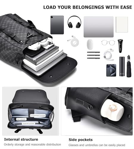 Laptop Backpack, Business Travel Backpack for Men, Anti Theft Waterproofing Casual College Computer Backpack (black)2