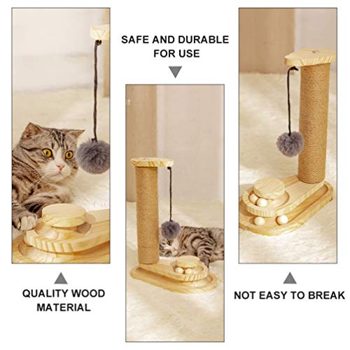 Balacoo Bola de Gato Arranhador Bolas de Pelúcia Penduradas Brinquedo de Gato Redondo Bonito Pegador