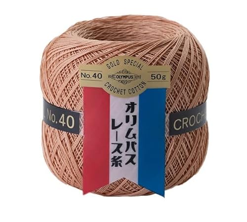 オリムパス製絲 金票 レース糸 #40 Col.733 オレンジ系 50g 約445m