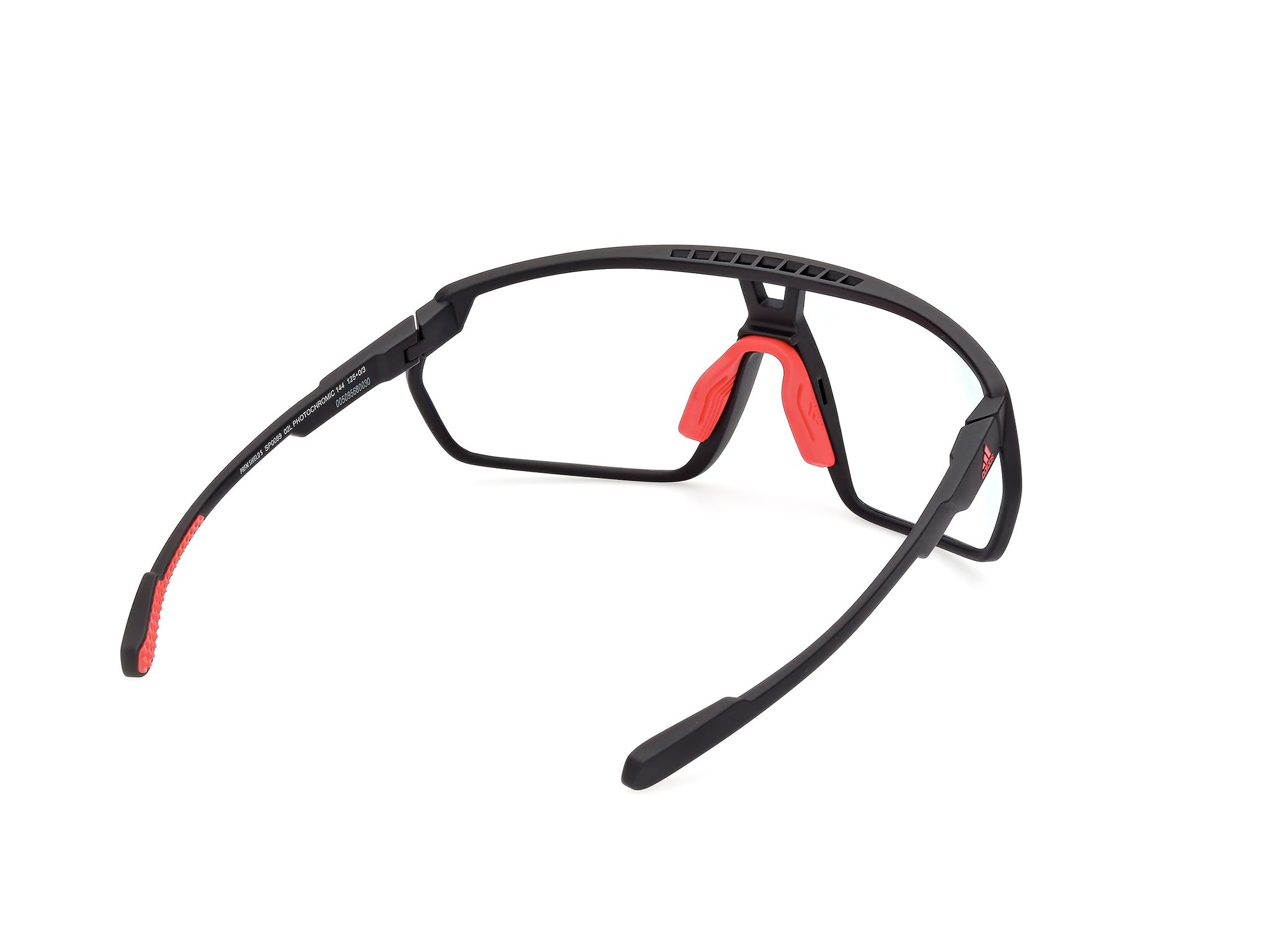 Adidas Sport SP0089 Okulary przeciwsłoneczne dla mężczyzn i kobiet, cienkie i lekkie sportowe okulary przeciwsłoneczne, kształt soczewki ekranowej, w zestawie etui Roviex, fotochromowe lustrzane