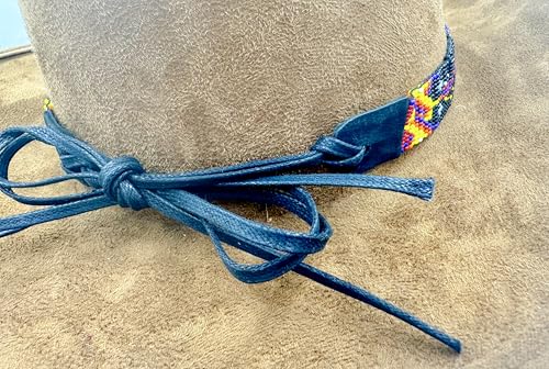 Image of Cowboy Western Beaded Hat Band Rodeo Style Handmade