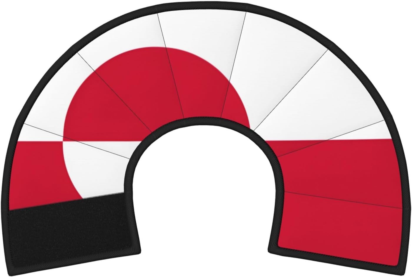 Custom Pet Cones - Unique Design Cat & Dog Cone, Collar for Post-Surgery Recovery, Adjustable Neck Greenland Flag Large