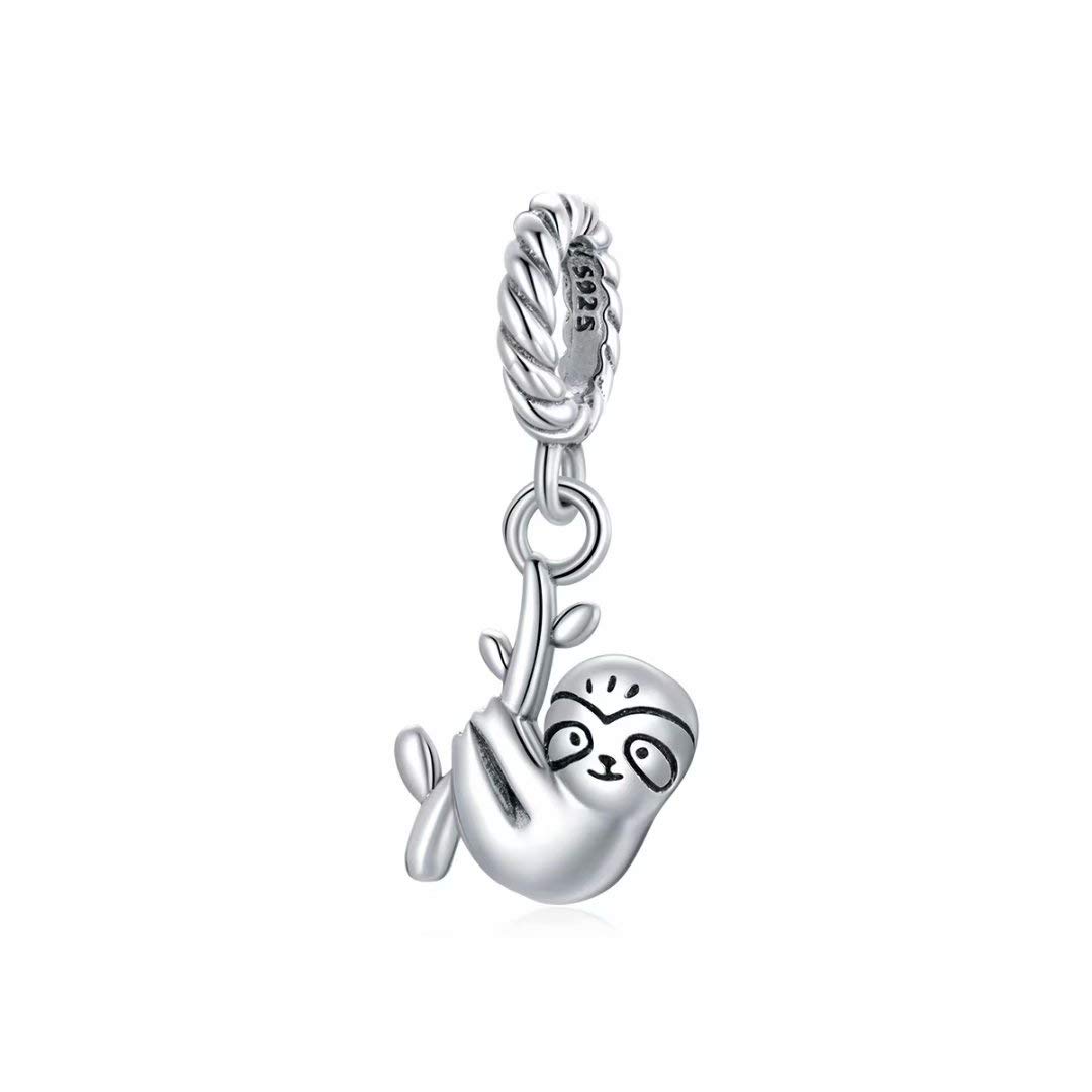 Bracciale Bradipo Con Cuore In Argento 925 – Simpatico Gioiello Animale Per Donne E Ragazze - 3