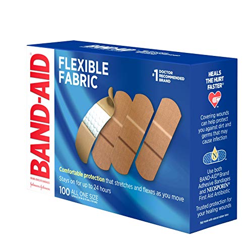 Image of BAND-AID 4444 Flexible Fabric Adhesive Bandages, 1-Inch x 3-Inch , 100 /Box