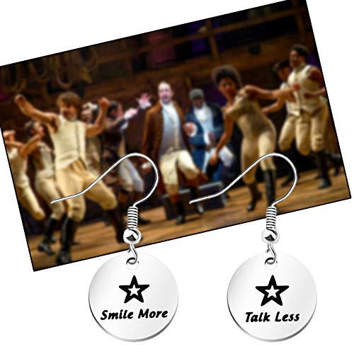 ENSIANTH Musical Inspired Gift Talk Less Smile More Earring Actor Actress Gifts Drama Theater Jewelry Gift for Her4