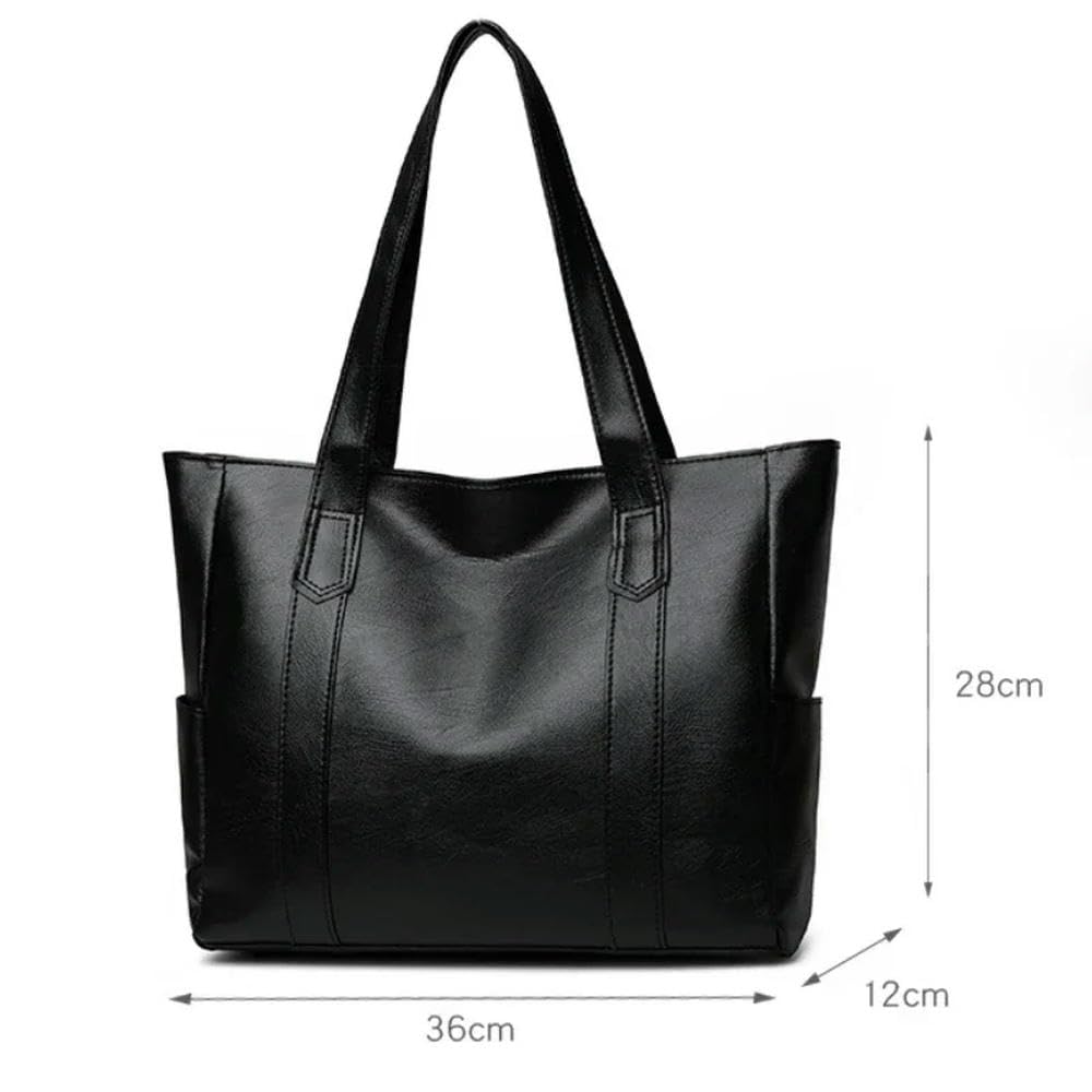 Casual PU Pelle Grande capacità Tote Borse per Le Donne Moda Tinta Unita Cerniera Femminile Borsa a Tracolla Donna Borsa a Mano