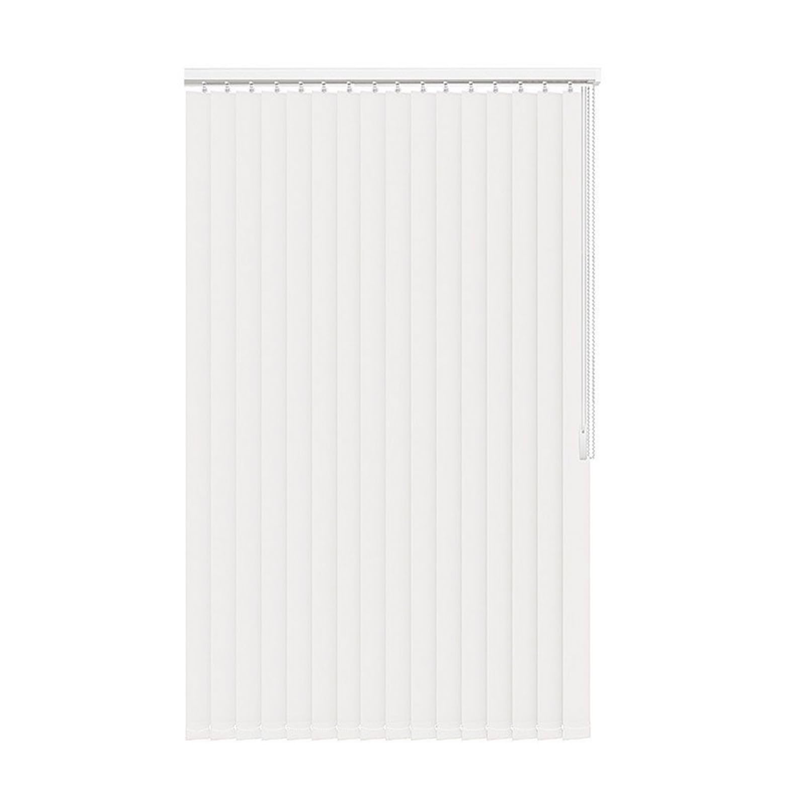 X1ngfu White Vertical Blind,Blackout Fabric Vertical Blind,Home Office Slats Fabric Vertical Window Blinds,Privacy Control Divider Curtain,Customizable,Width X Height (100Cm X 160Cm(39.4In X 63In))
