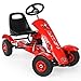 Produktbild TecTake 800123 Kinder Go-Kart im Racing Design, Vor-und Rückwärtsgang, Achsen und Räder mit Kugellager - Diverse Farben - (Rot | Nr. 401032)