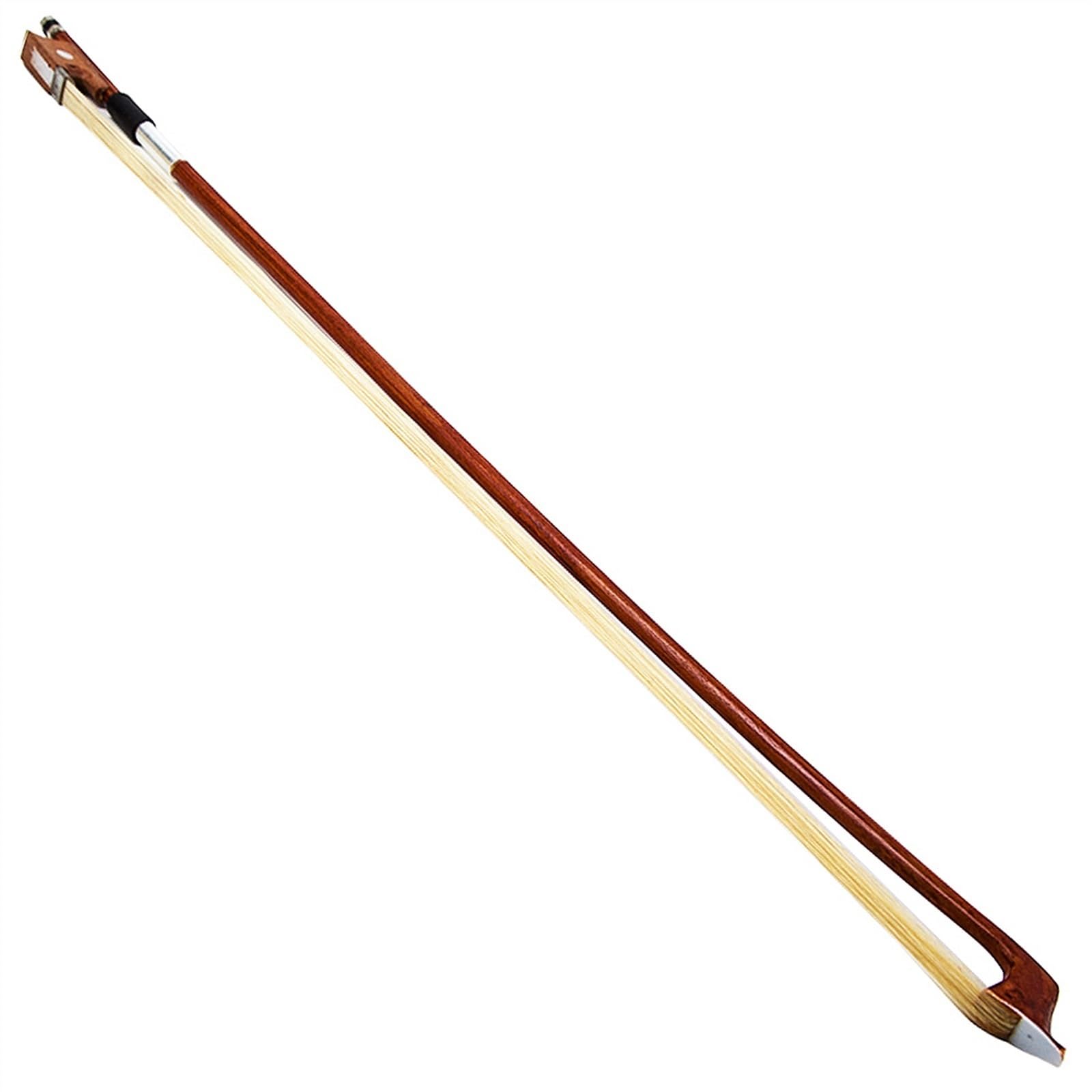 Muzyczny Dobrze Wyważony 1/4 4/4 Smyczek Skrzypcowy Końskie Włosie/Brazylijskie Drewno Uchwyt Plastikowy Smyczek Skrzypcowy Akcesoria Skrzypcowe Instrumenty(1-4 Sandal Wood)