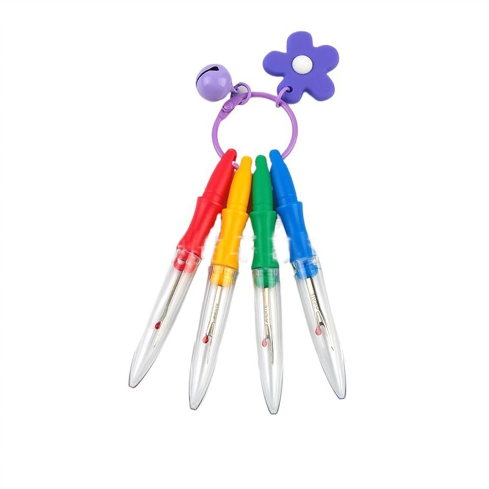 Ylwx Purple Pendant - 4 Pieces Multi-Functional Seam Ripper Tool, Cross Stitch Remover, Hand Seam Rippers For Sewing With Keychain (Color : )