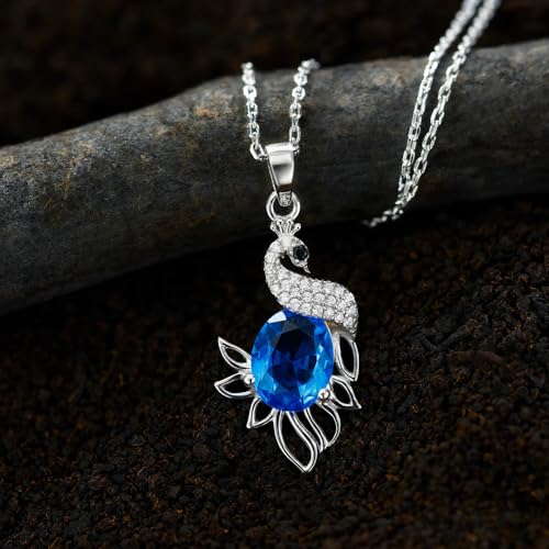 Image of 925 Sterling Silver Cubic Zirconia Animal Crystal Chain Pendant Necklace | Lovely Gift for Women and Girls, Gift for Her