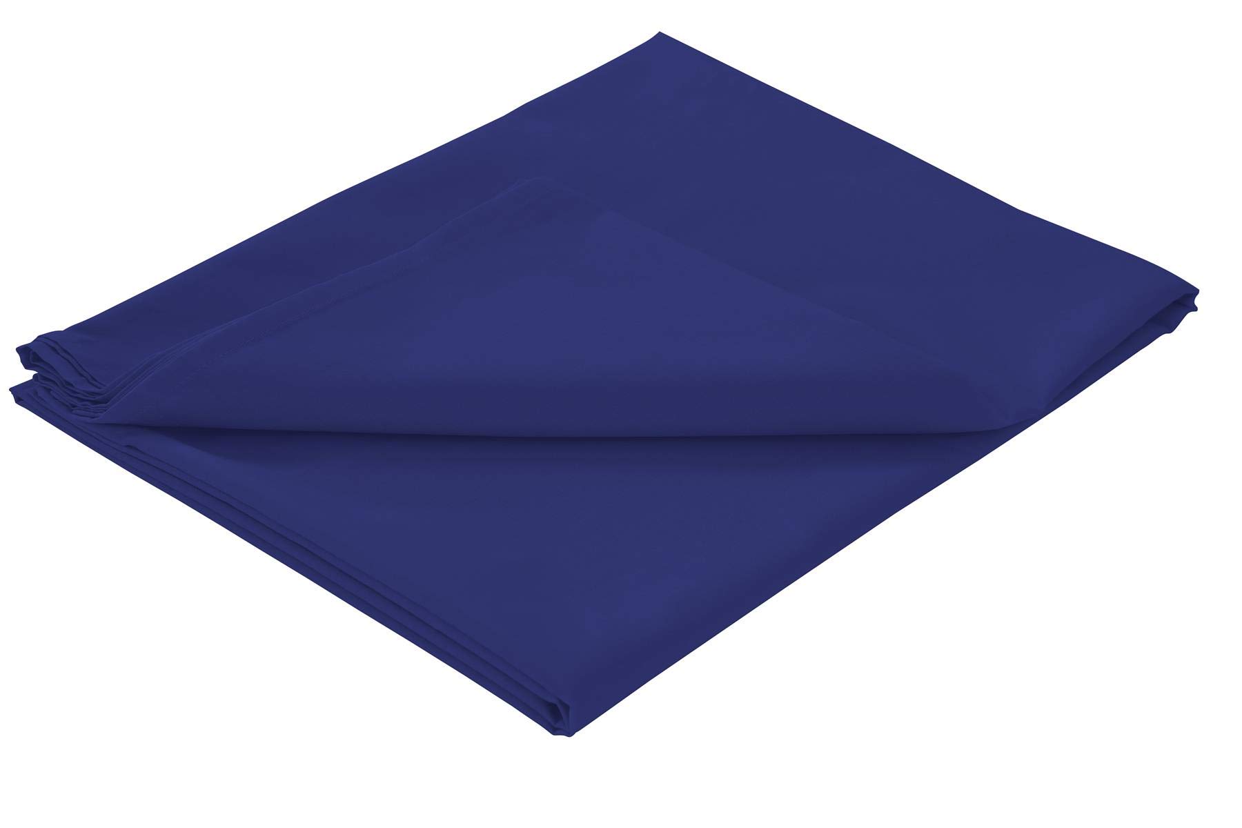 Olivia Rocco Flat Sheets, Easy Care Polycotton Full Bed Sheet, Double Royal Blue