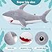 MorisMos 51inch Giant Shark Stuffed Animal, Large Shark Plush Toy Pillow Gift for Kids, Girlfriend, Gray