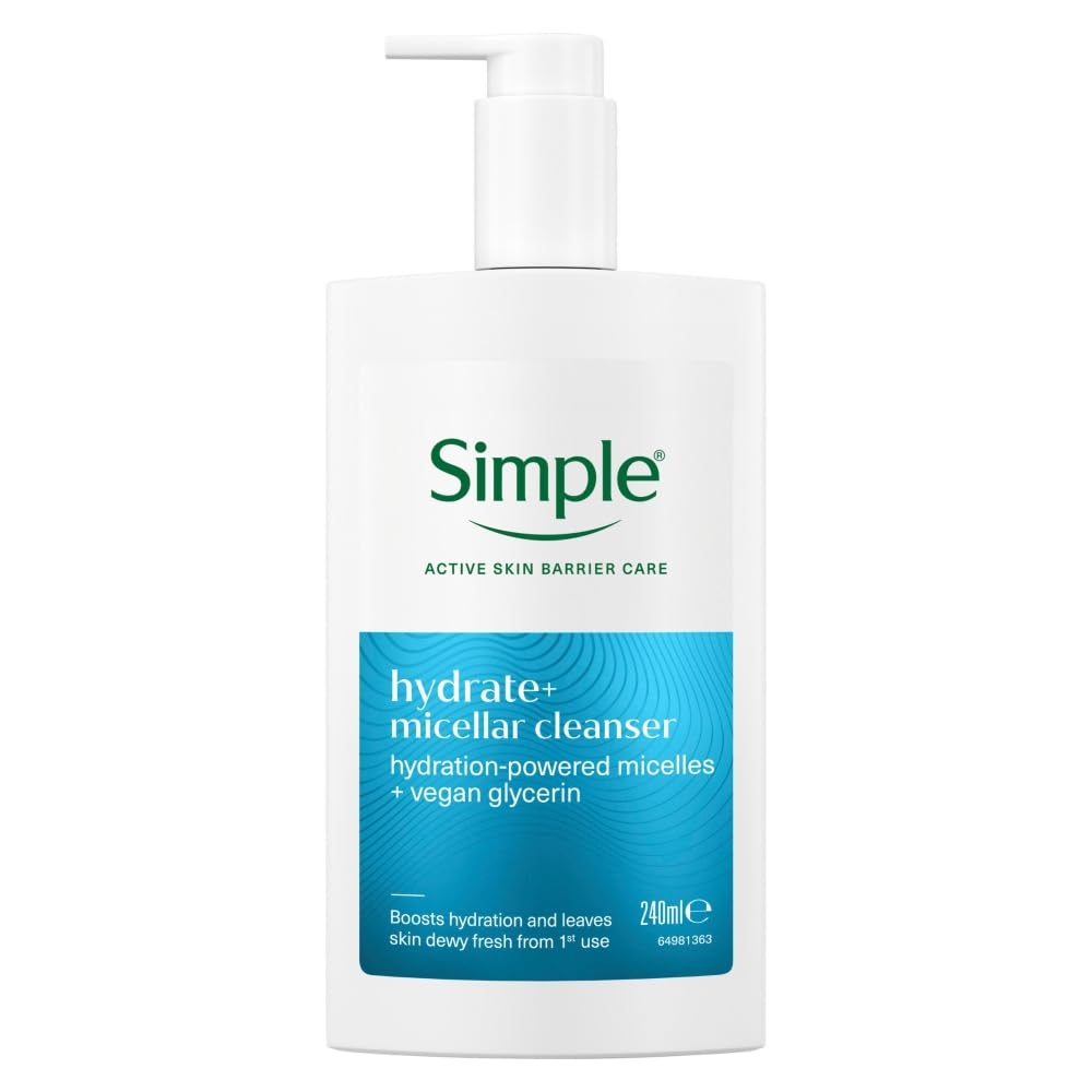 Simple Water Boost Lot de 6 gels nettoyants micellaires pour le visage