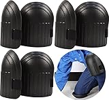 BEOIUCZZY 3 Paar Knieschützer für Haus und Garten, Leichtes Wasserdichtes Kniepolster aus EVA-Schaumstoff mit Anpassbaren Riemen für Gartenarbeit, Hausreinigung, Bauarbeiten, Schwarz