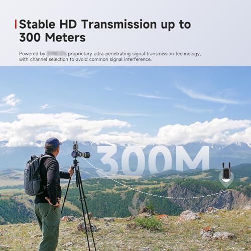 Transmisor y receptor de video inalámbrico Yunseity, sistema de transmisión de video 1080P/60fps con monitoreo en tiempo real, 300m de distancia, baja latencia 40ms, para transmisión en vivo miniatura 7